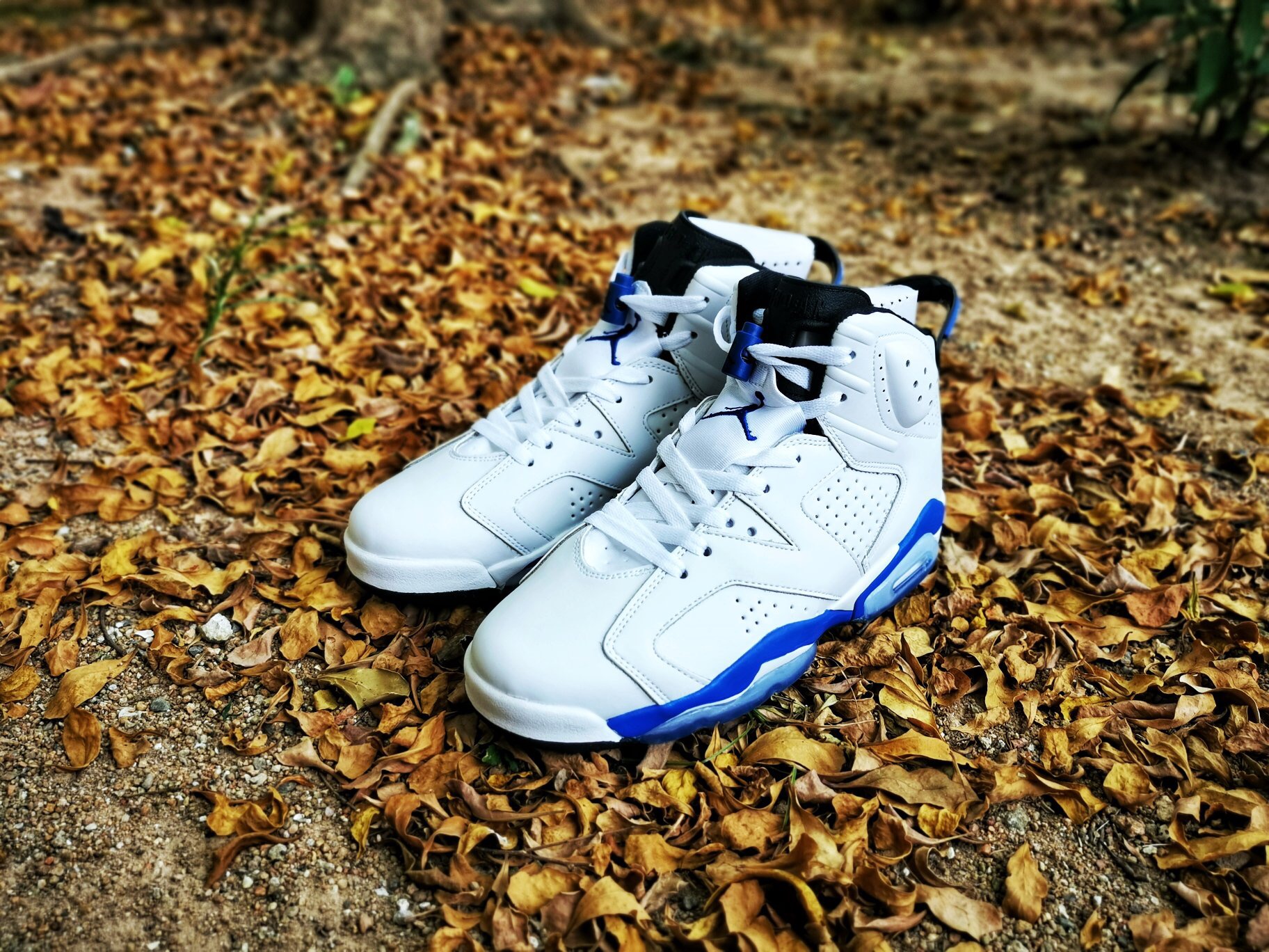2019 Men Jordan 6 Retro White Blue Shoes